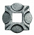 4118 Подпятник 95*95мм  отв.25*25мм